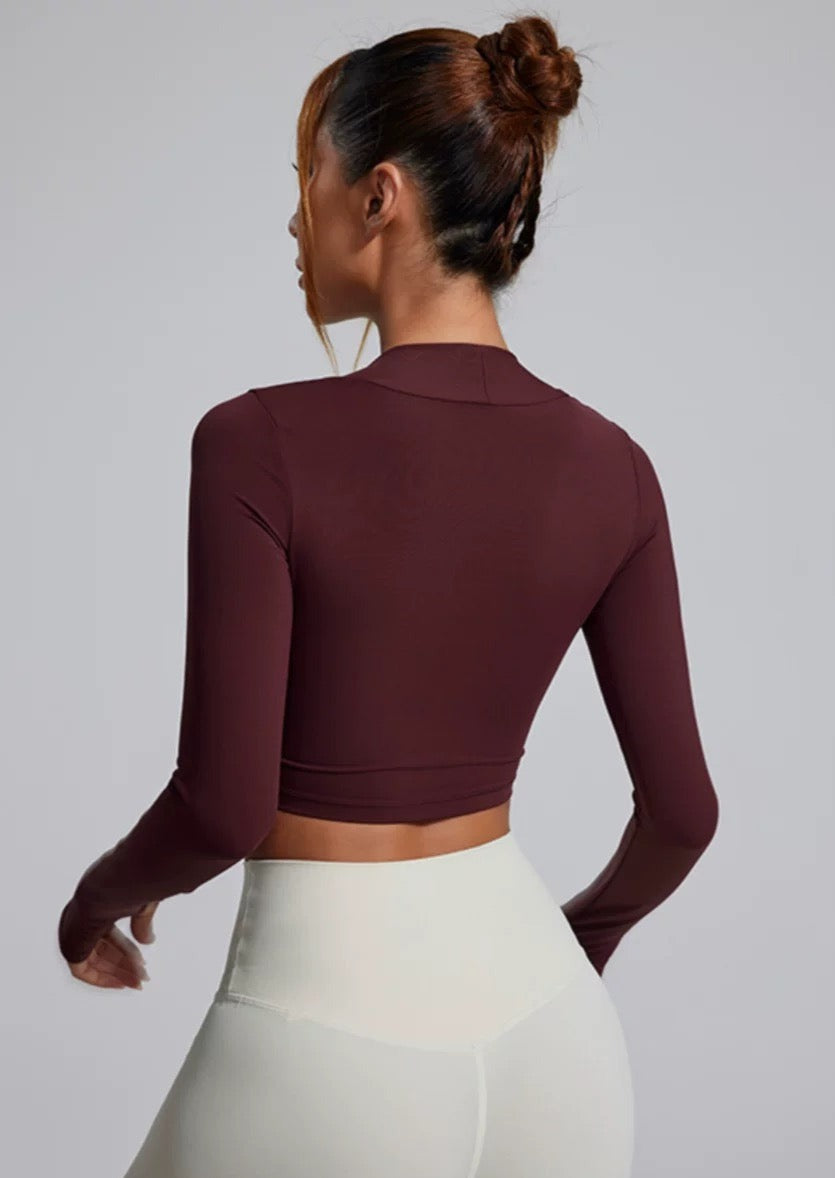 Long-sleeved T-shirt with built-in bra - Lola